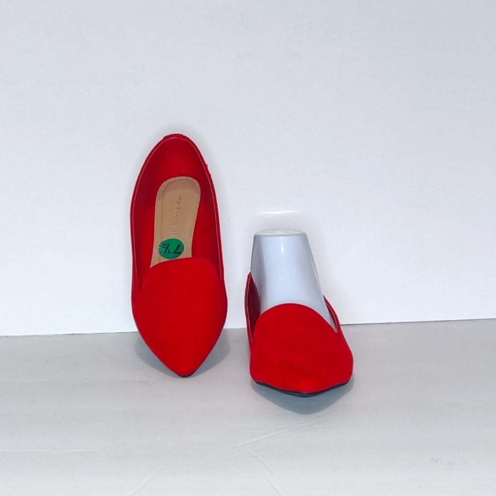 Madden Girl Red Suede Loafers